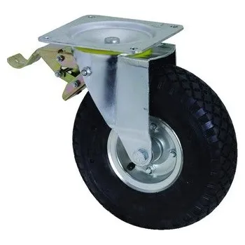 Pojezdové kolečko OKP-NB-V260 BR-PL Otočné nafukovací kolo s brzdou 7420209