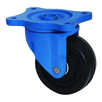 Pojezdové kolečko TJE-A5 Otočná litinová kladka s ebonitovým kolem a gumovou obručí PR.120 7230014