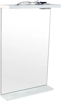 Zrcadlo Saba 70 Z závěsné zrcadlo s LED a policí 70 x 80 cm