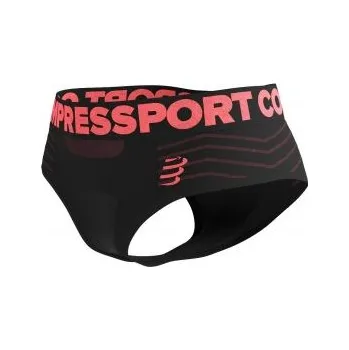 Dámské termo spodní prádlo COMPRESSPORT SEAMLESS BOXER W black L; Černá kalhotky + DÁREK DLE VÝBĚRU!