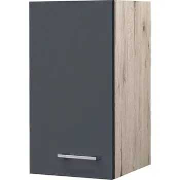 Kuchyňská skříňka horní s dvířky Flex Well Tiago šířka 30 cm čedičová šedá