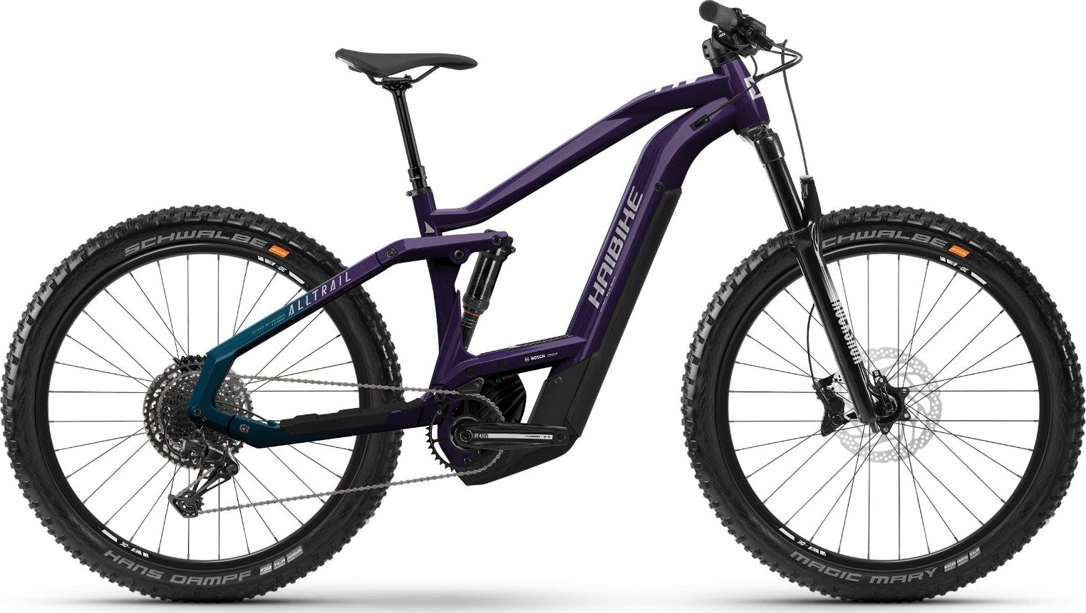 Celoodpružené elektrokolo Haibike ALLTRAIL 8 - fade purple/chrome vel. 47 cm (18,5") L