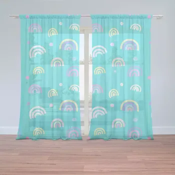 Záclona Záclony Barevné duhy: 2 ks - 150x250 cm - Sablio