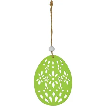 Velikonoční dekorace Vejce 9cm, dřevěné, zelené