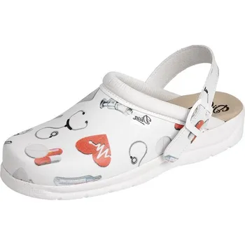 Pracovní oblečení Dian Pantofle Pisa Bílá/Potisk 36