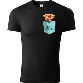 Chlapecké tričko Fenomeno Dětské tričko Pizza Velikost: 146 cm/10 let, Barva trička: Černé