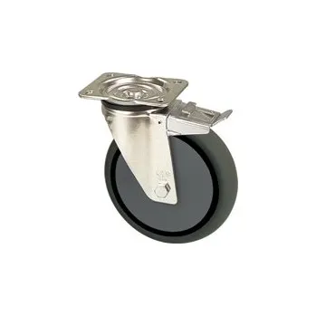Pojezdové kolečko SPR 125/GXD Otočné kolo s šedou obručí a brzdou 7150055