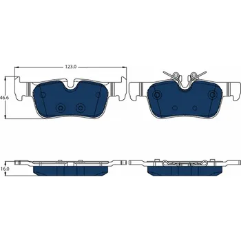 Brzdová destička Sada brzdových destiček, kotoučová brzda TRW GDB2063BTE