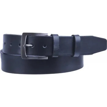 Módní doplněk Pánský kožený opasek 25-60 černý obvod pasu 120 cm - dlouhý 120 cm