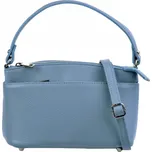MaxFly dámská kožená menší kabelka 5683 světle modrá