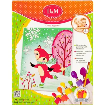 omalovánky D&M FOX - malování s flitry