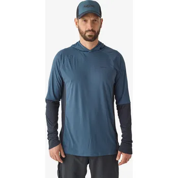 Dámská mikina CAPERLAN Rybářské tričko s kapucí s UV ochranou 500 modré M