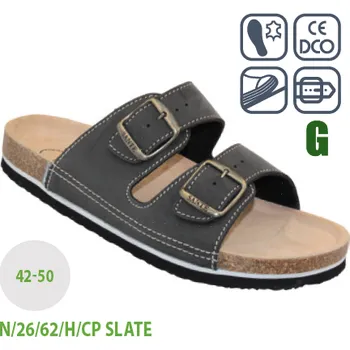 Pánská obuv Santé N/26/62/H/CP SLATE Barva: Černá, Velikost: 50, Stélka: Anatomicky tvarovaná