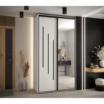 Šatní skříň Šatní skříň Cannes 9 - hloubka 45 cm Barva korpusu: Bílá, Rozměry: 100 cm, Dveře: Dub-Artisan