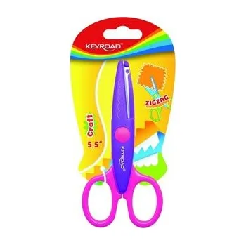 Set školních potřeb Nożyczki szkolne ozdobne zygzak 13cm MIX