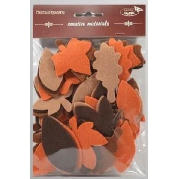 Set školních potřeb Listki z filcu tonacja brązowa