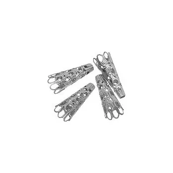 Materiál na výrobu šperku Koncovka - kaplík z chir. oceli, 22x9 mm (4 ks)