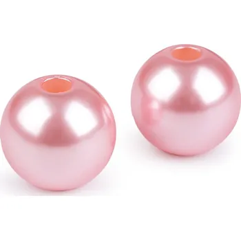 Korálek Plastové voskové korále Ø30 mm, barva 4 (F49) růžová