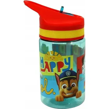 Plastová láhev na pití s pítkem Paw Patrol|Tlapková Patrola: Šťastní kámoši (objem 400 ml)