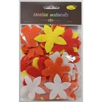 Set školních potřeb Kwiatki z filcu tonacja ciepła 60szt