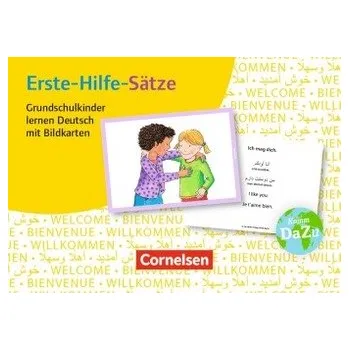 Erste-Hilfe-Sätze: Grundschulkinder lernen Deutsch mit Bildkarten