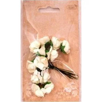 Set školních potřeb Różyczki papierowe 12szt białe