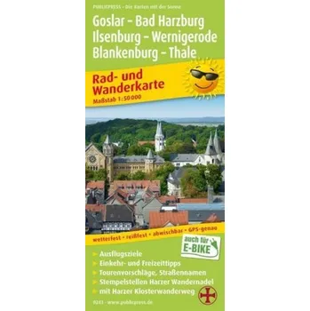 PublicPress Rad- und Wanderkarte Goslar - Bad Harzburg - Ilsenburg - Wernigerode, Blankenburg - Thale
