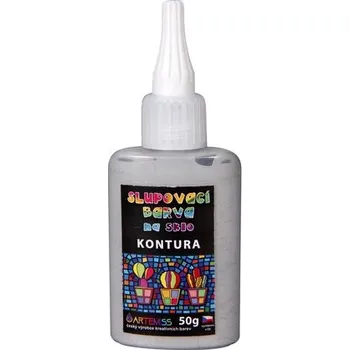 Výtvarná barva ARTEMISS Slupovací kontura 50g, světlá stříbrná