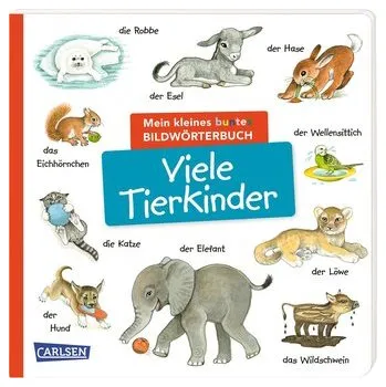První čtění Mein kleines buntes Bildwörterbuch: Viele Tierkinder - Christine Henkel