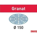 Festool 100x Brusný papír - brusivo pro brusky Festool RO 150, ES 150, ETS 150, ETS EC 150, LEX 150, WTS 150, HSK-D 150 (Festool Granat STF D150/48 P100 GR/100) 150mm, zr. 100 (575163)
