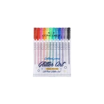 Gelová pera CONCORDE Glitter Art, sada 12ks