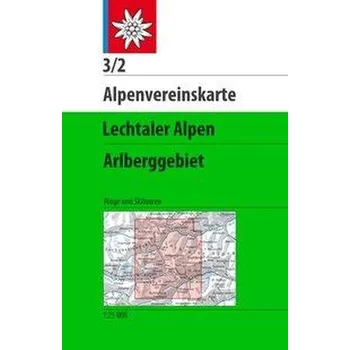 Alpenvereinskarte Blatt 3/2 Lechtaler Alpen, Arlberggebiet 1 : 25 000