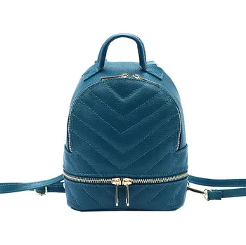 Městský batoh Gregorio L31137-8 mořsky modrý mini dámský kožený batoh 3l