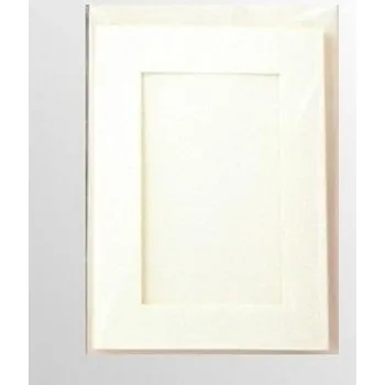 Set školních potřeb Karta passepartout + koperta perłowo-białe 5szt