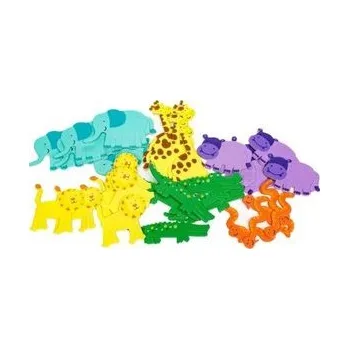 Set školních potřeb Naklejki z pianki dżungla 36szt