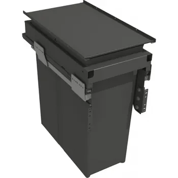 Odpadkový koš Gollinucci Výsuvný odpadkový koš 300 mm - 1x40 l s madly / antracitová barva