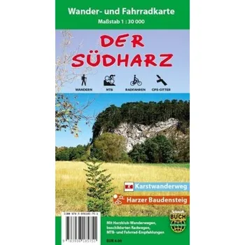 Der Südharz, Wander- und Fahrradkarte - Spachmüller, Bernhard