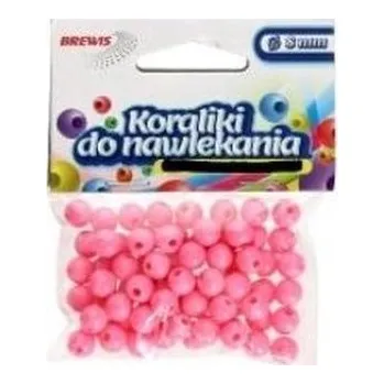 Set školních potřeb Koraliki do nawlekania różowe + sznurek 8mm 16g
