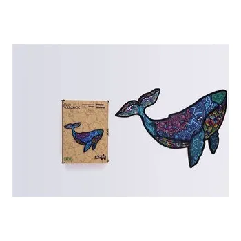 Dřevěná hračka Puzzle drewniane eko 125 Potężny wieloryb A3