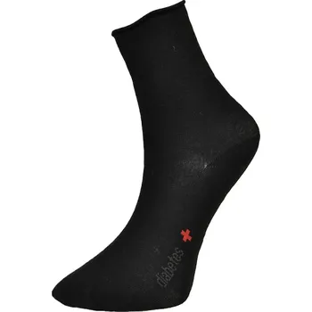 Pánské ponožky Matex ponožky Diabetes/Sensitiv HL bez lemu 3-333 černá, velikost 41-42