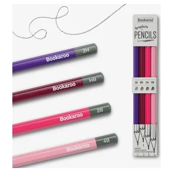 Set školních potřeb Bookaroo Ołówki - Różowe (4 sztuki)