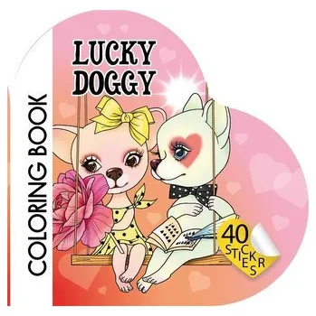 Set školních potřeb Kolorowanka Curly z naklejkami BR Serce 2218