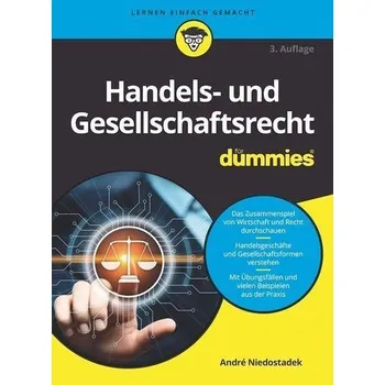 Handels- und Gesellschaftsrecht für Dummies - Niedostadek, André [DE] (2023, Brožovaná, Wiley-VCH GmbH)