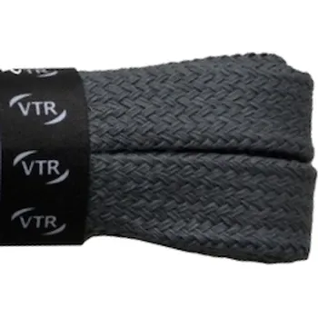 Tkaničky do bot Bavlněné tkaničky ploché tmavě šedé, délka 100 cm