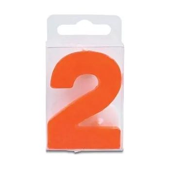 Svíčka Svíčka ve tvaru číslice 2 - mini, červená - Stadter
