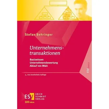 Unternehmenstransaktionen - Behringer, Stefan [DE] (2024, Brožovaná, Schmidt, Erich Verlag)