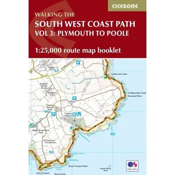 Cestování South West Coast Path Map Booklet - Vol 3: Plymouth to Poole - Dillon, Paddy [EN] (2023, Brožovaná, Cicerone Press)