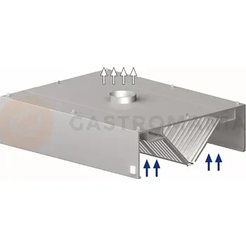 Digestoř Nerezová závěsná skříňová digestoř 2300x1500x450 mm | STALGAST, 9820915230