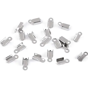 Galanterie Koncovka na kůži z nerezové oceli 4 mm plochá