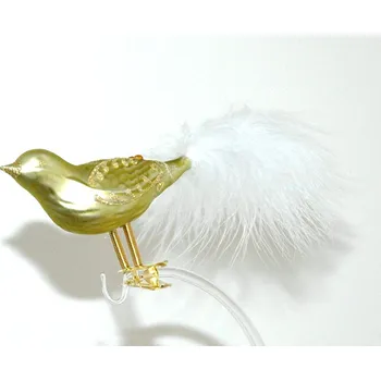 Vánoční ozdoba Vánoční ozdoba vrabec 2177 v starém zeleno zlatém dekoru